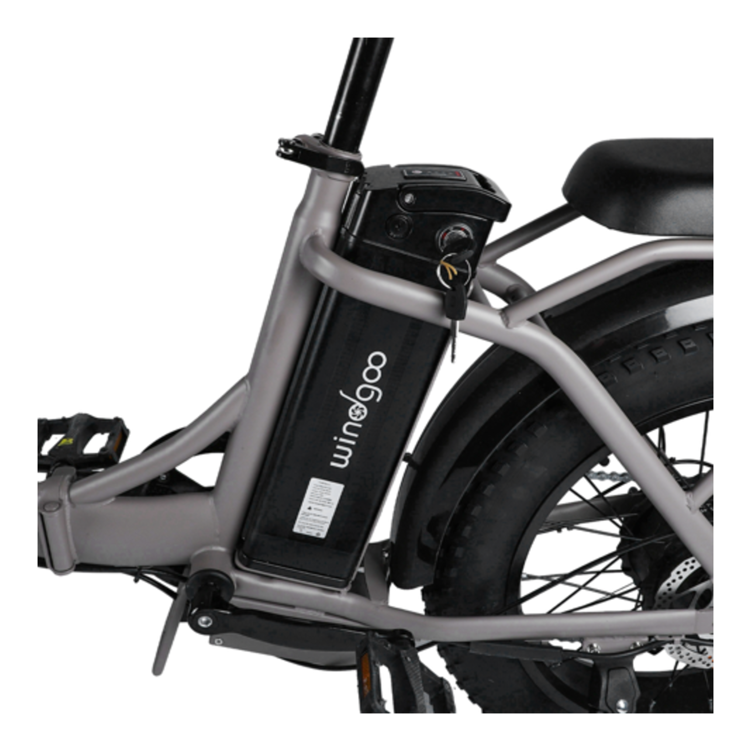 Windgoo E20 Pro - Elektrische Fatbike-Vouwfiets - Beige - 20x4 inch - 120 kg Draagvermogen - Accu 450Wh (48V, 12.5Ah) - 250W Motor - 7 Shimano Versnellingen - Dubbele Schijfremmen - AE-trading