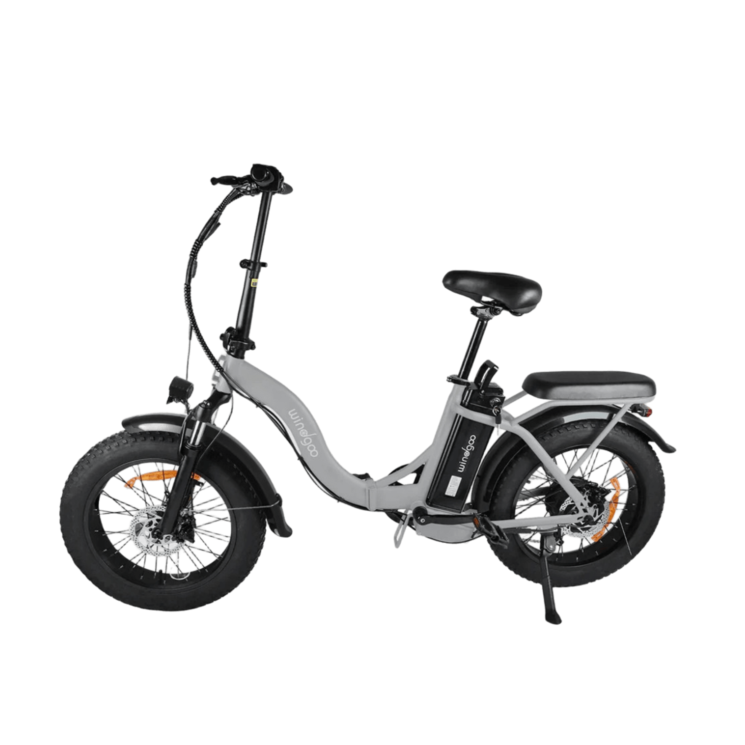 Windgoo E20 Pro - Elektrische Fatbike-Vouwfiets - Lichtgrijs - 20x4 inch - 120 kg Draagvermogen - Accu 450Wh (48V, 12.5Ah) - 250W Motor - 7 Shimano Versnellingen - Dubbele Schijfremmen - AE-trading