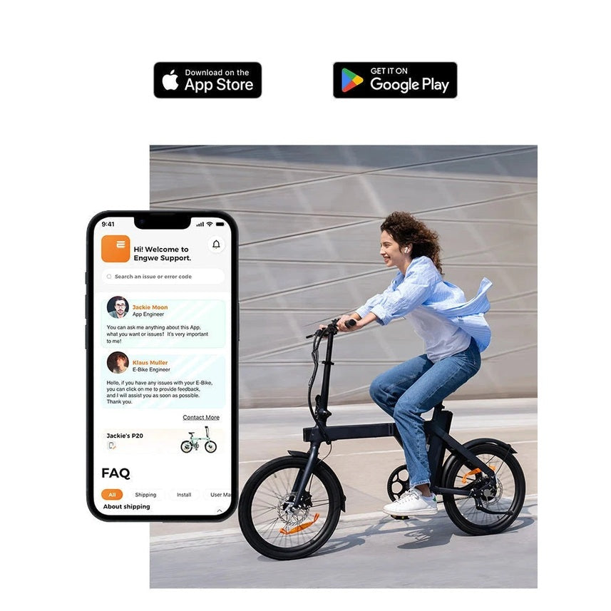 ENGWE P20 - Elektrische Vouwfiets - Zwart - AE-trading