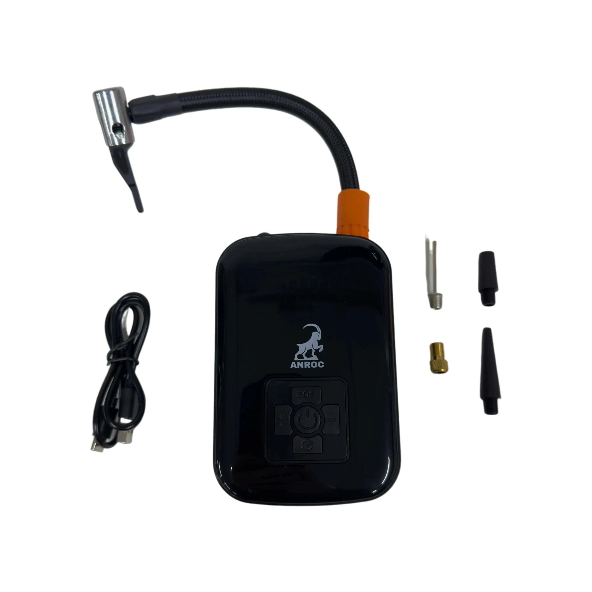 Elektrische bandenpomp - Anroc - 4 opzetstukken- 6400 MAH - AE-trading