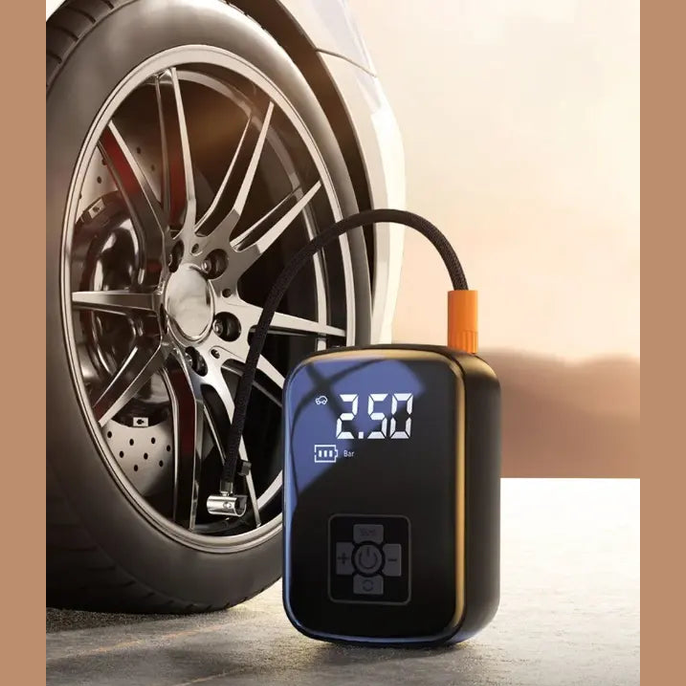 Elektrische bandenpomp - Anroc - 4 opzetstukken- 6400 MAH