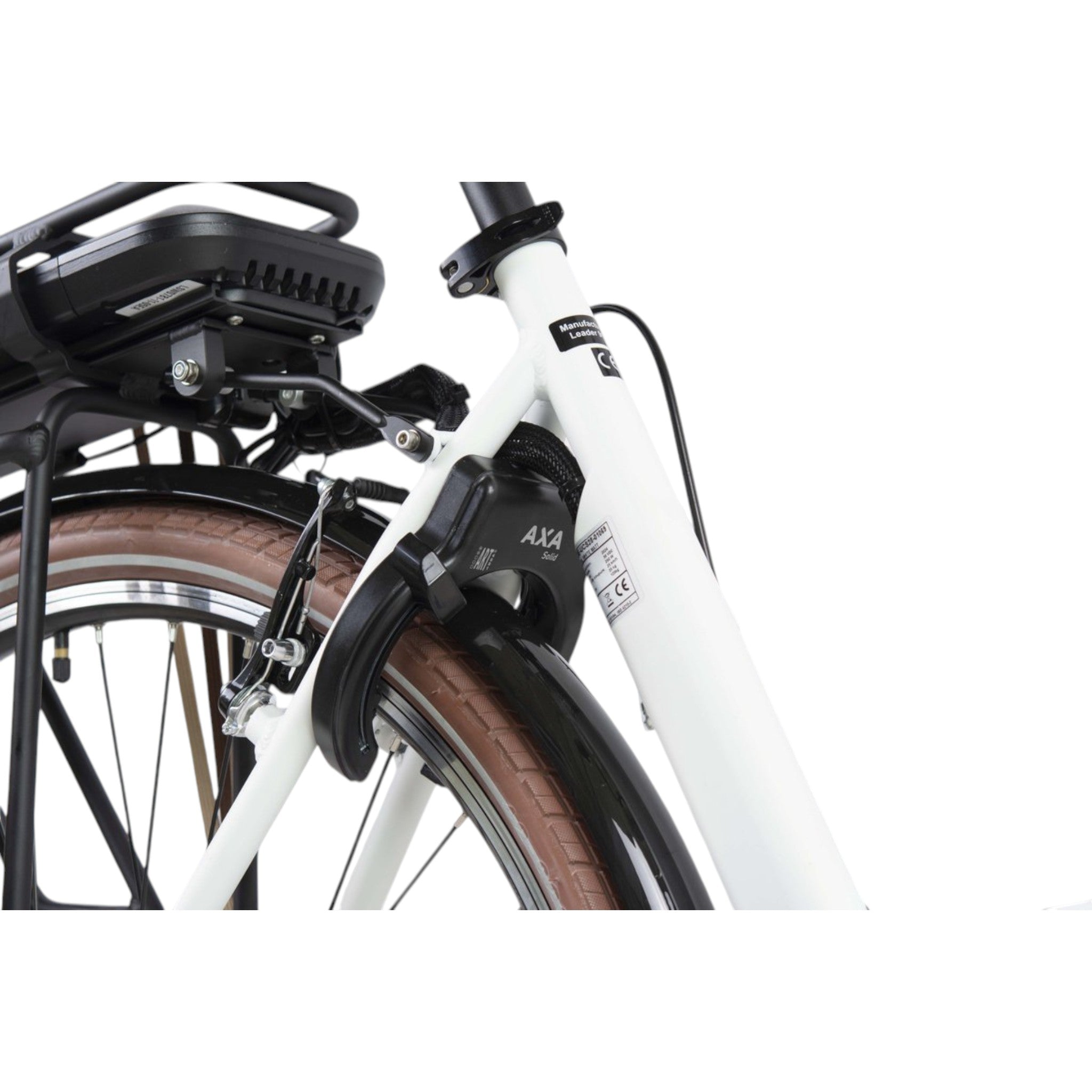Eluxo E-Voltage D9 - Elektrische Fiets - Mat Wit - 28 inch - Accu 468Wh - 250W Bewo Middenmotor - Shimano Altus 9 Versnellingen - V-Brake Remmen - AE-trading
