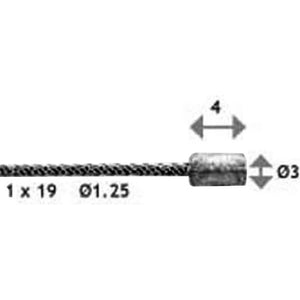 Elvedes gas binnenkabel 2.15m nippel 4x3 6413 - AE-trading