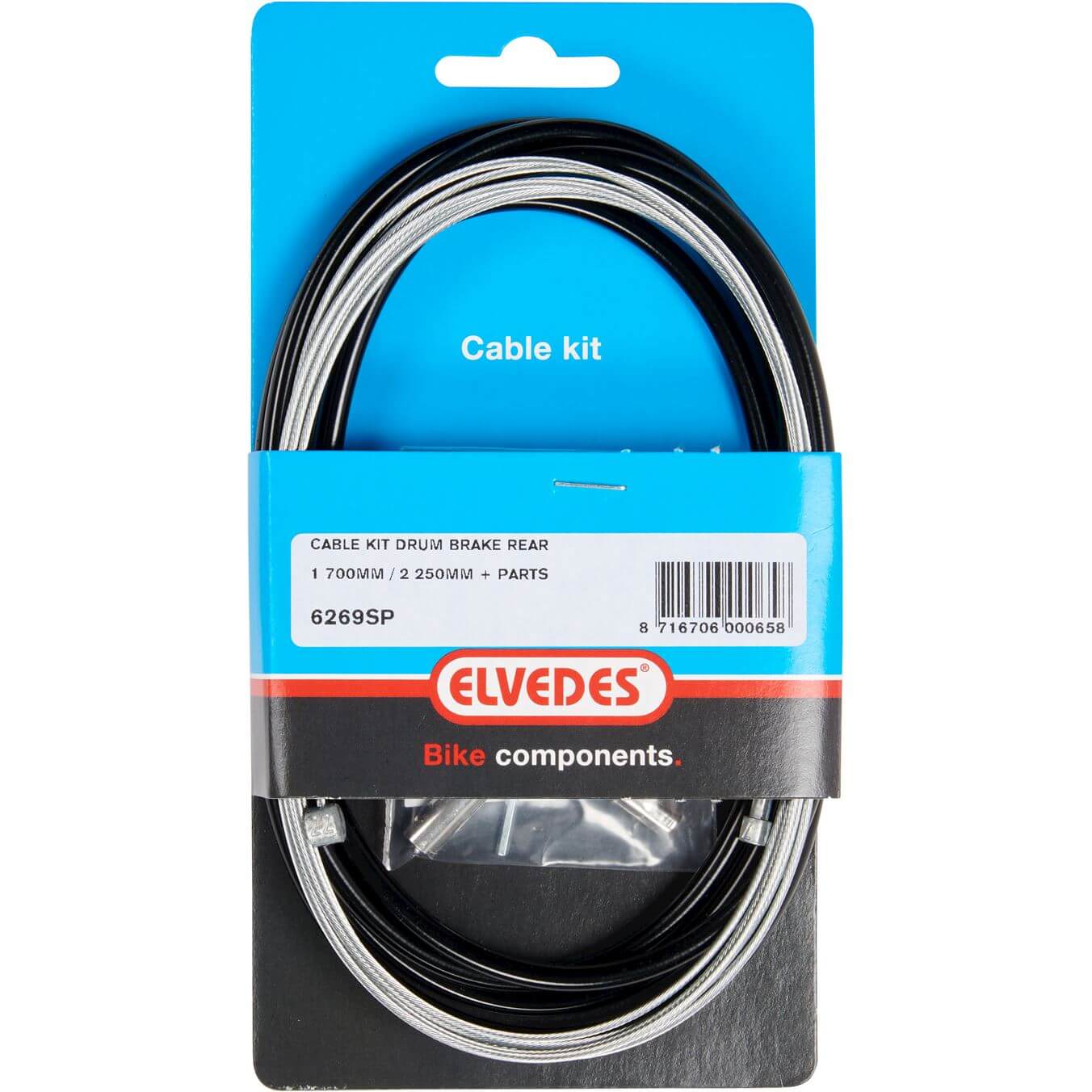 Elvedes remkabel kit achter + inbus draadeind - AE-trading
