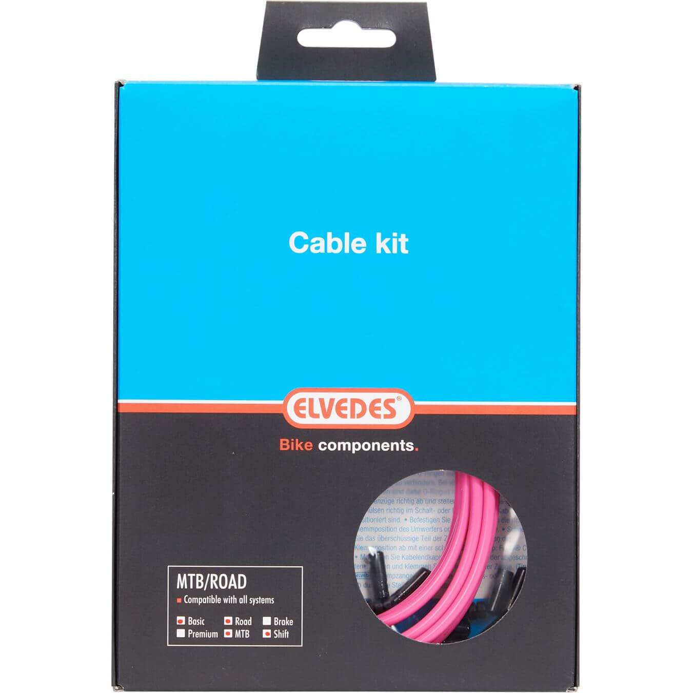 Elvedes schakel kabel kit ATB/RACE pink - AE-trading
