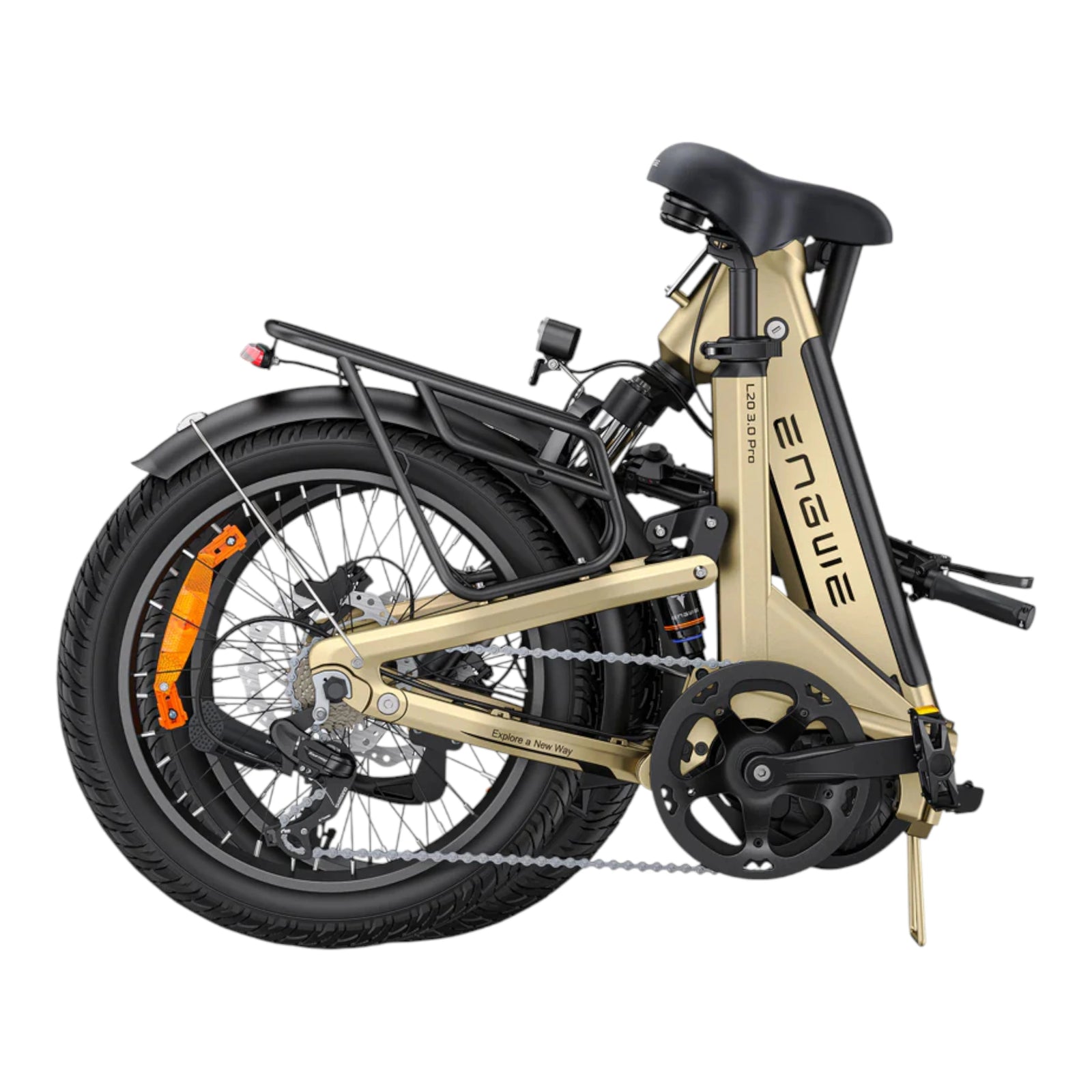Engwe L20 3.0 Boost Fatbike - Elektrische Vouwfiets – Champagne - AE-trading