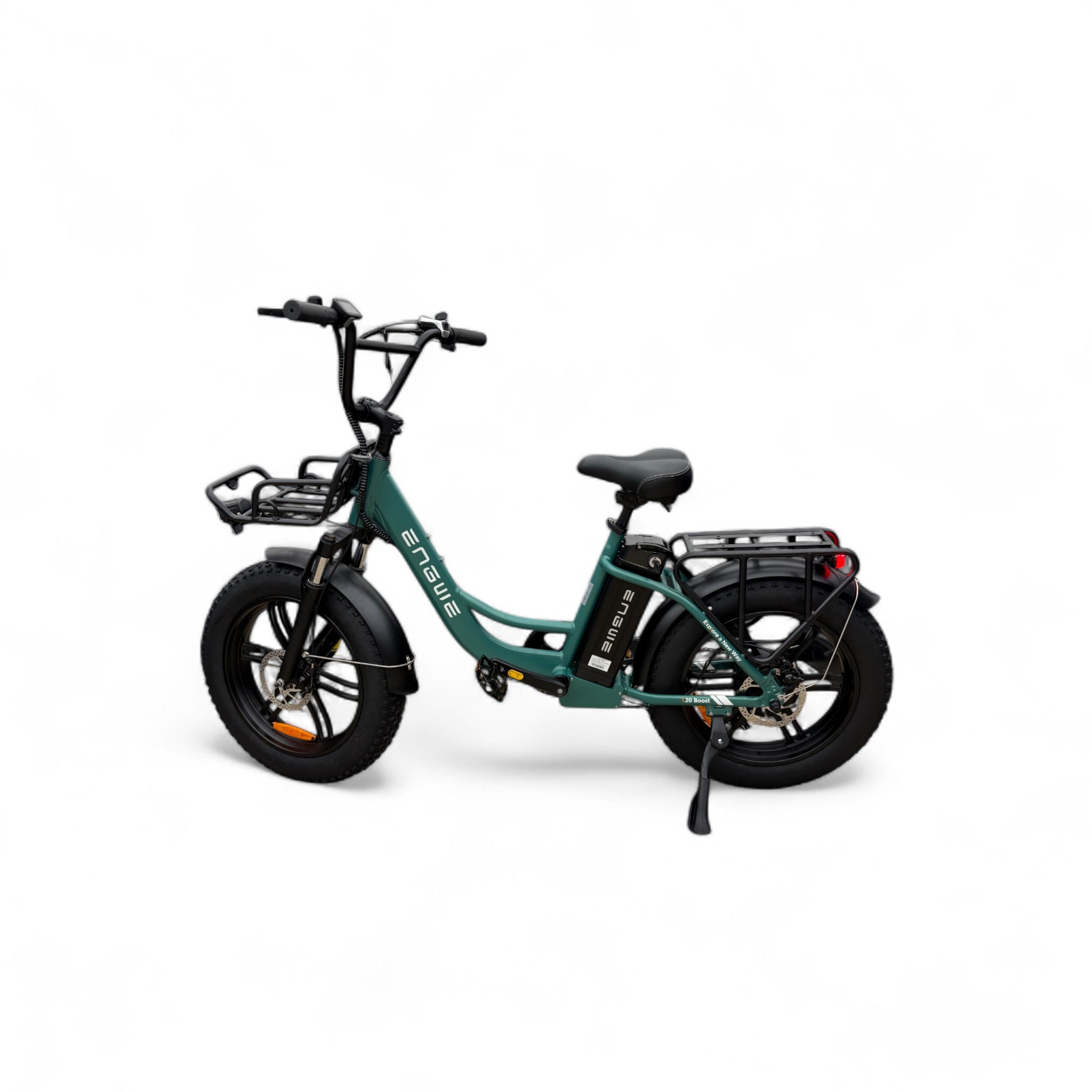 Engwe L20 Boost Fatbike Zee Groen – 250W Motor, 126 km Actieradius, 75 Nm Koppel, Shimano 7 Speed - AE-trading