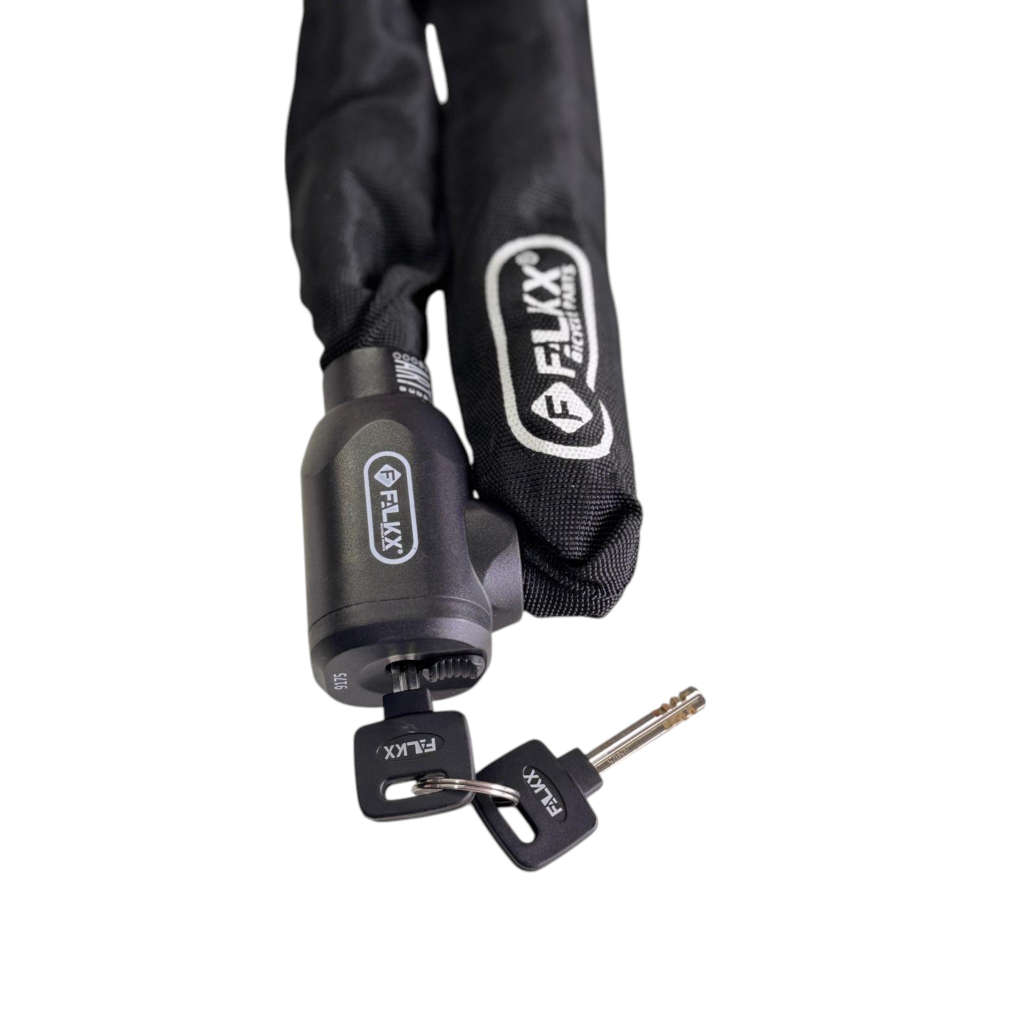 FALKX Mad Max II Kettingslot 9x1100mm zwart. Nylon hoes ART** - AE-trading