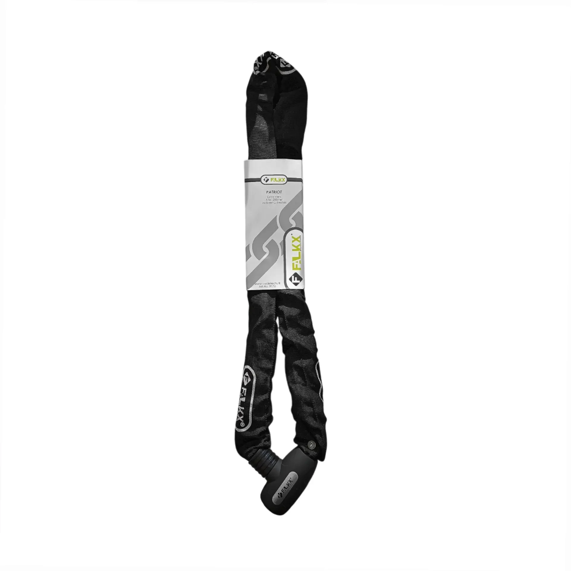 FALKX Patriot Kettingslot 8.5x1200mm Zwart Nylon Hoes - AE-trading