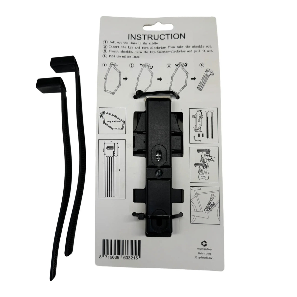 FALKX Vouwslot — ART2, 95 cm - AE-trading