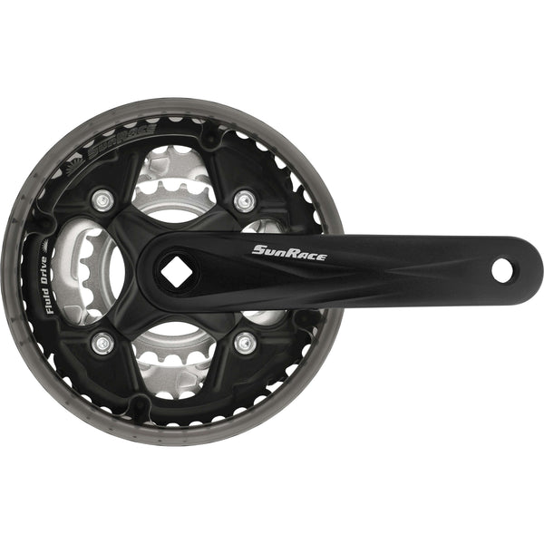 Sunrace crankstel M50 42/34/24 zwart - AE-trading