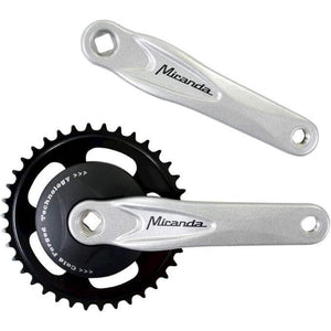 Miranda crankstel 38t Alfa 1 disc 92mm zilver - AE-trading