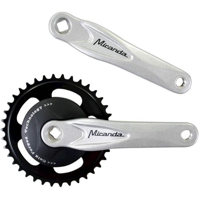 Miranda crankstel 38t Alfa 1 disc 92mm zilver - AE-trading