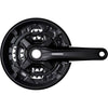 Shimano crankstel MT210 9sp 44/32/22T+cg zwart