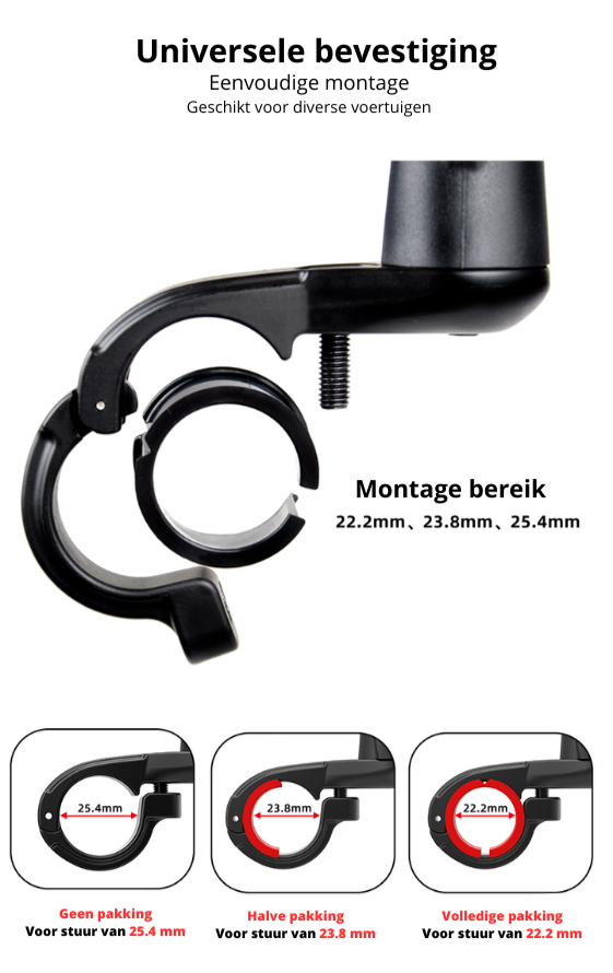 Fiets Spiegel Links Zwart Pro-editie - EasyDo - AE-trading