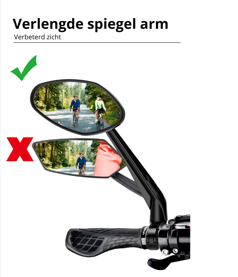 Fiets Spiegel Links Zwart Pro-editie - EasyDo - AE-trading