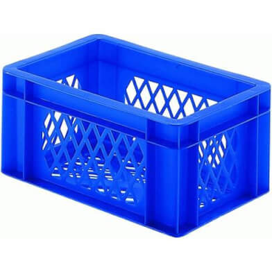 Fietskrat / bagagekrat mini blauw 30x20x14,5cm - AE-trading