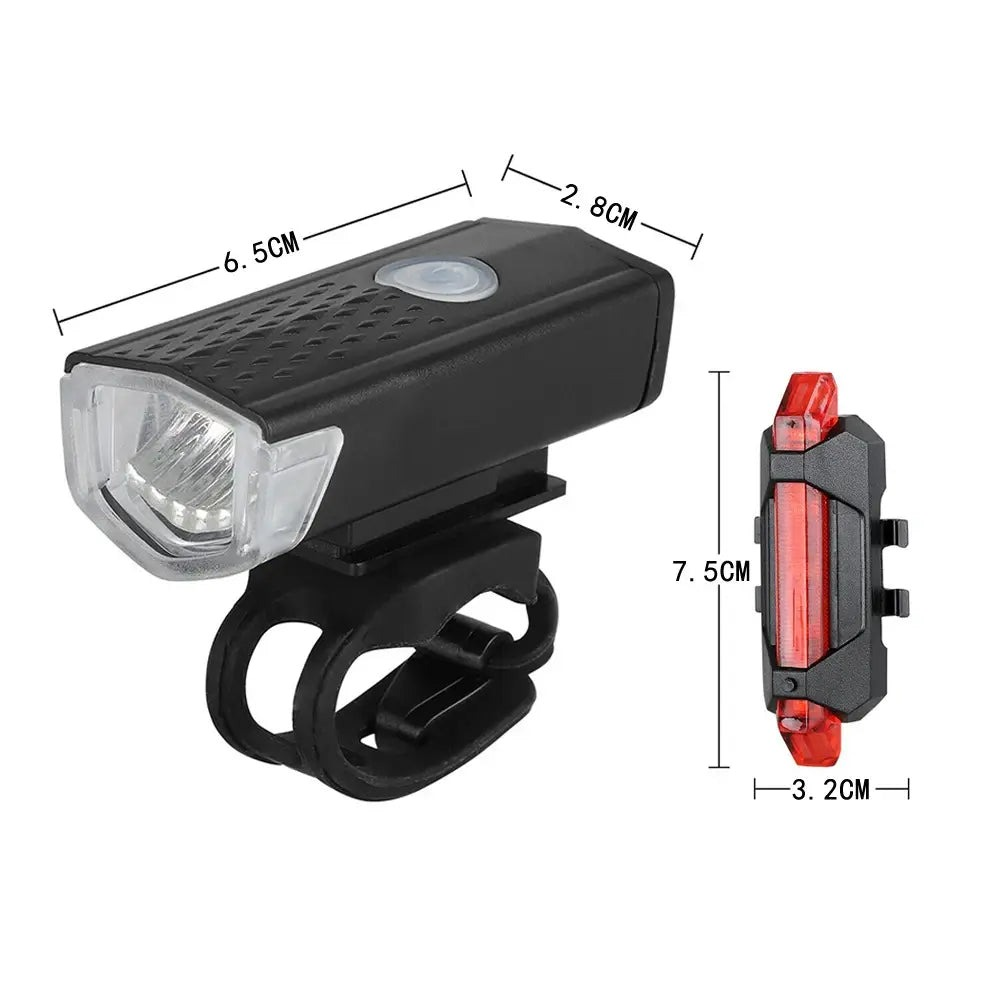 Fietsverlichting fietslamp Led Voorlicht + Achterlicht USB oplaadbaar Waterbestendig - Anroc - AE-trading
