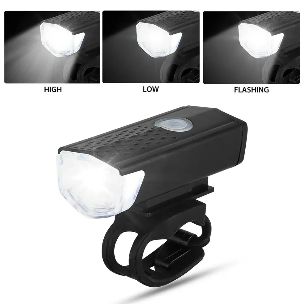 Fietsverlichting fietslamp Led Voorlicht + Achterlicht USB oplaadbaar Waterbestendig - Anroc - AE-trading