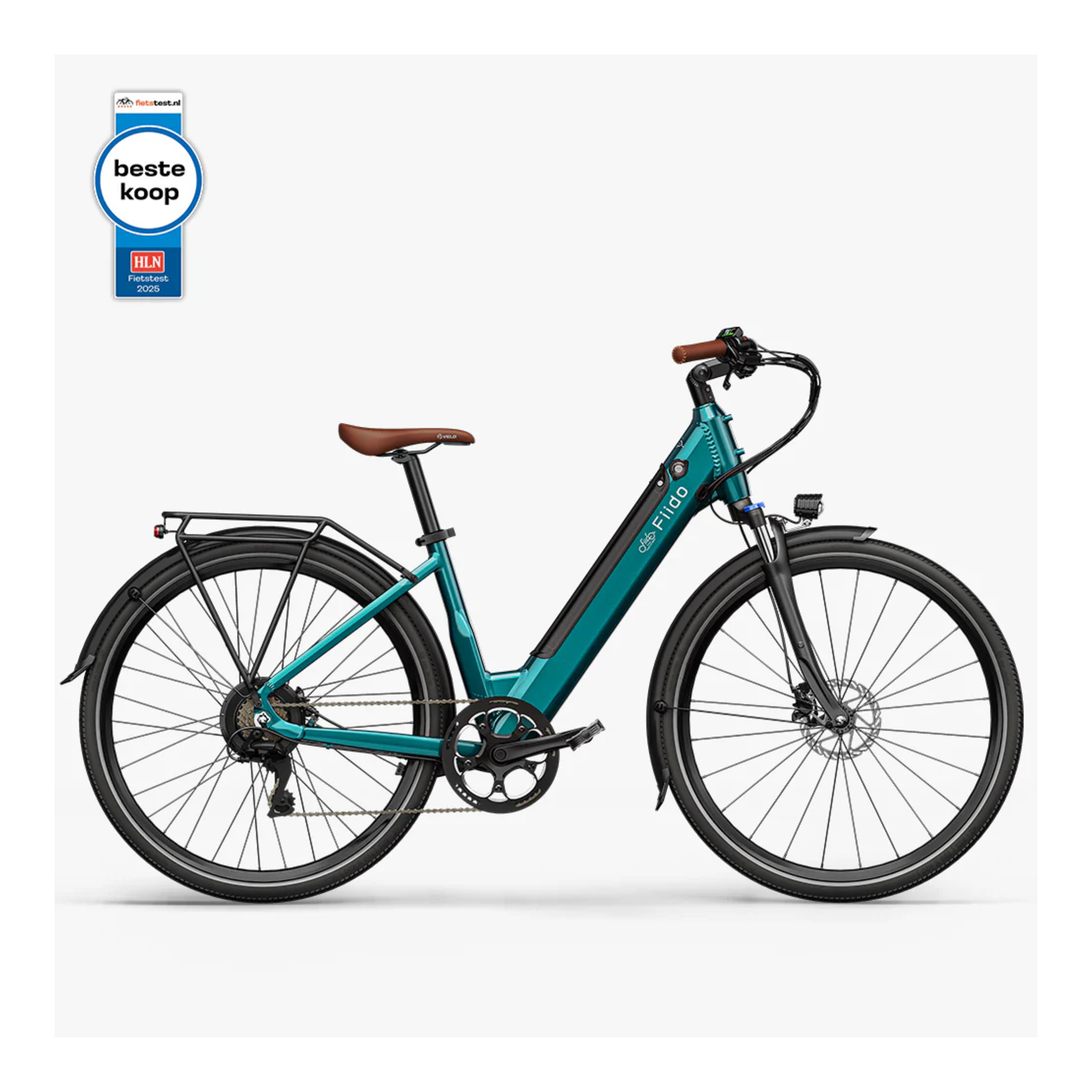 Fiido C11 Pro - Elektrische Stadsfiets - Smaragdblauw - 28 inch - Accu 499Wh 48V - 250W 55Nm Mivice Motor - Shimano 7 Versnellingen - Hydraulische Remmen