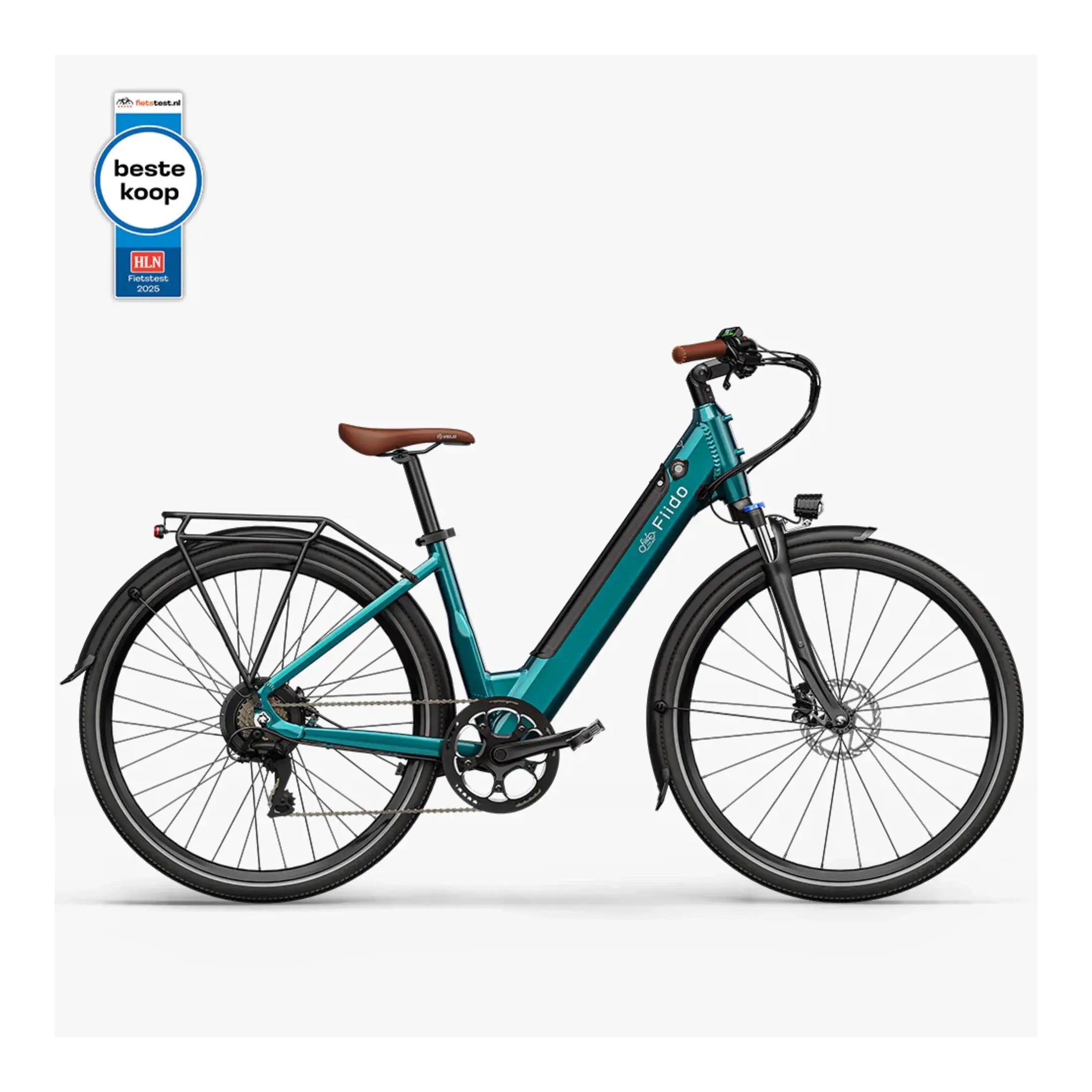Fiido C11 Pro - Elektrische Stadsfiets - Smaragdblauw - 28 inch - Accu 499Wh (48V) - 250W (55Nm) Mivice Motor - Shimano 7 Versnellingen - Hydraulische Remmen - AE-trading