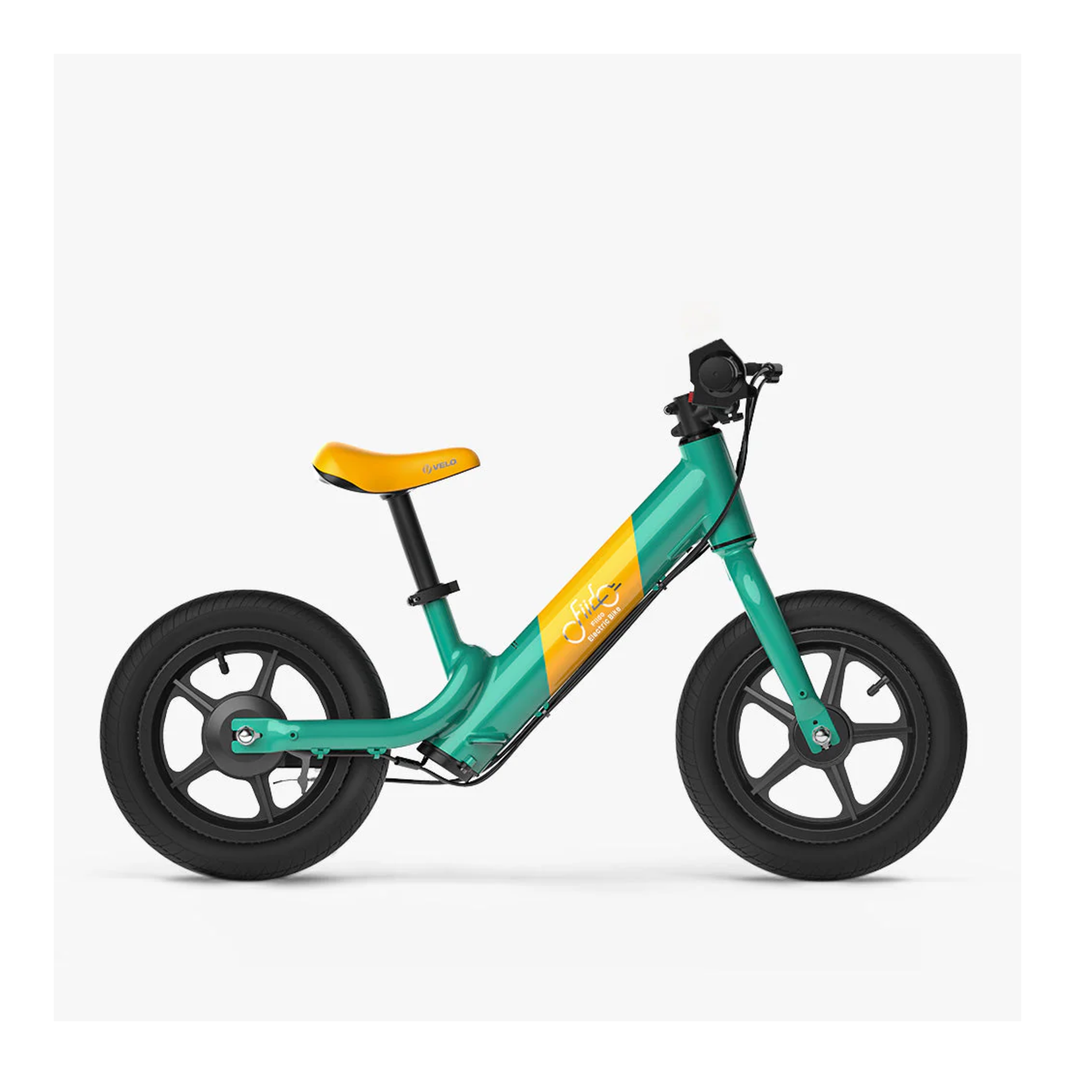 Fiido Kidz - Elektrische Evenwichtsfiets - Groen & Geel - 12 inch - Accu 146Wh 25V - 80W Motor