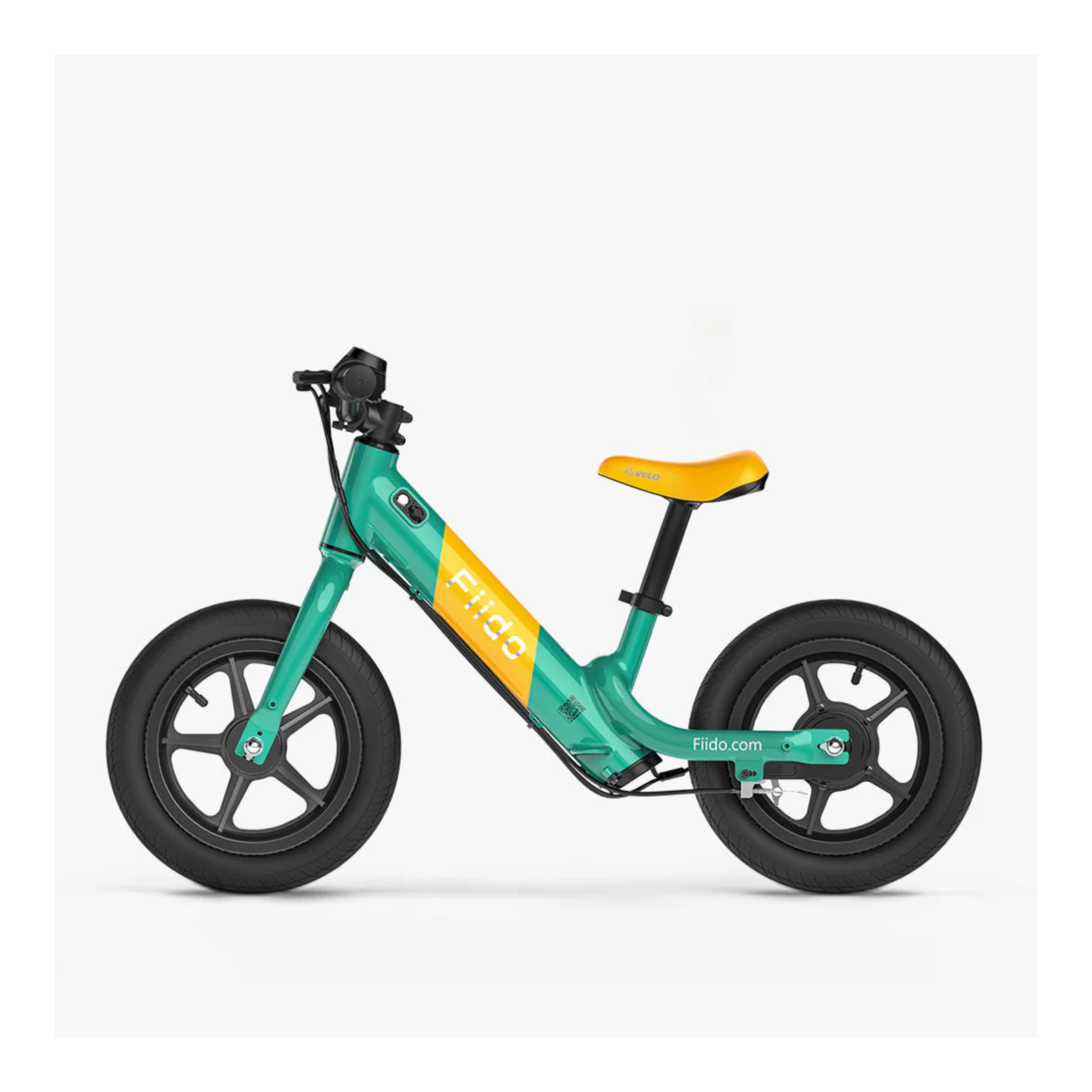 Fiido Kidz - Elektrische Evenwichtsfiets - Groen & Geel - 12 inch - Accu 146Wh 25V - 80W Motor