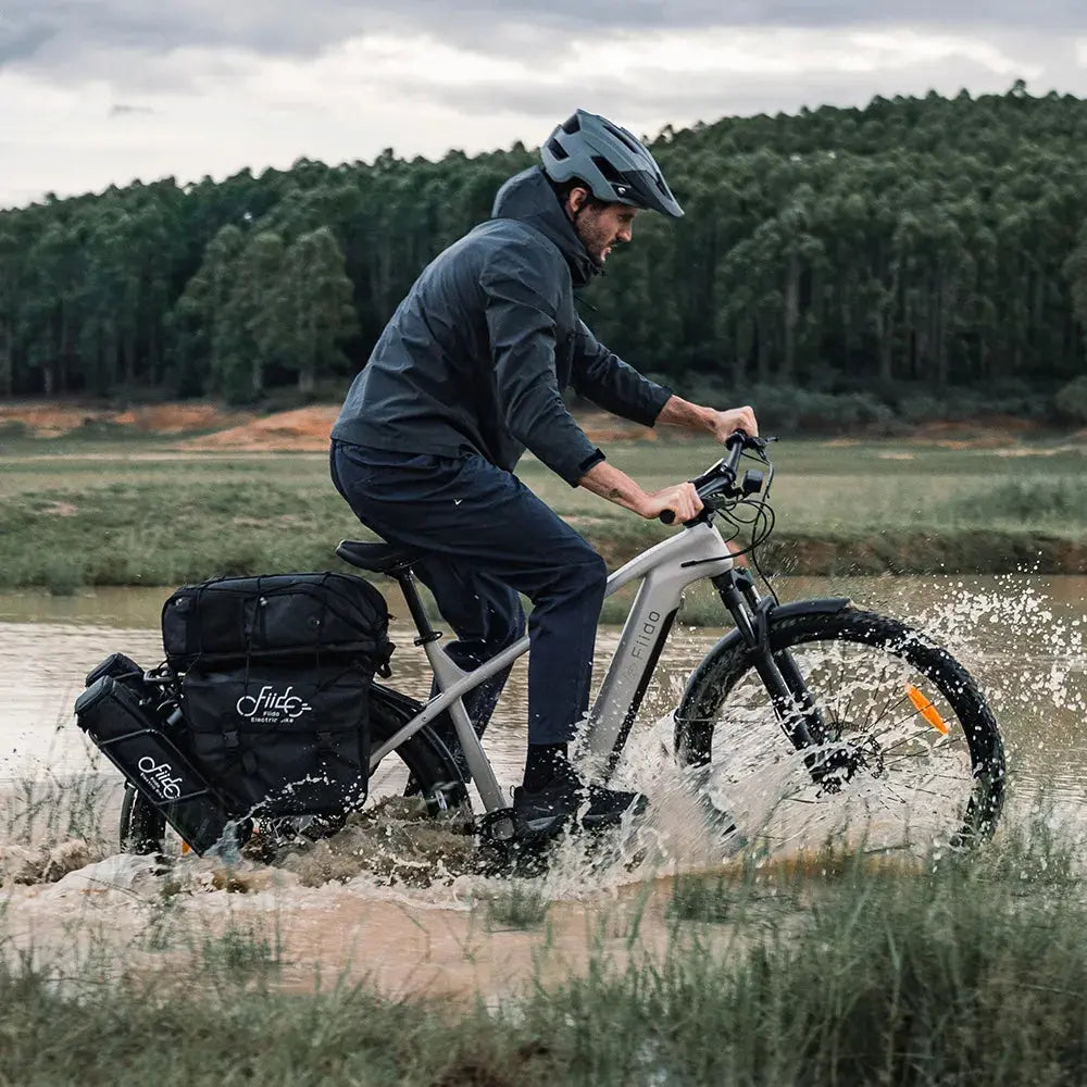 Fiido Nomads Elektrische Fiets - Lichtgrijs - 3 Accu's + Accessoires - Framemaat M - AE-trading