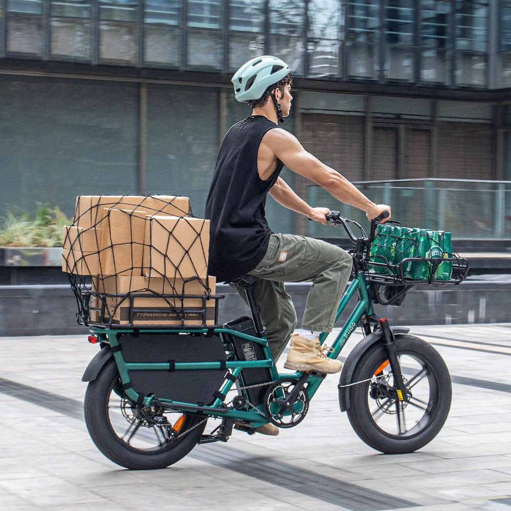 Fiido T2 2025 - Elektrische Longtail Bakfiets - Bosgroen - AE-trading