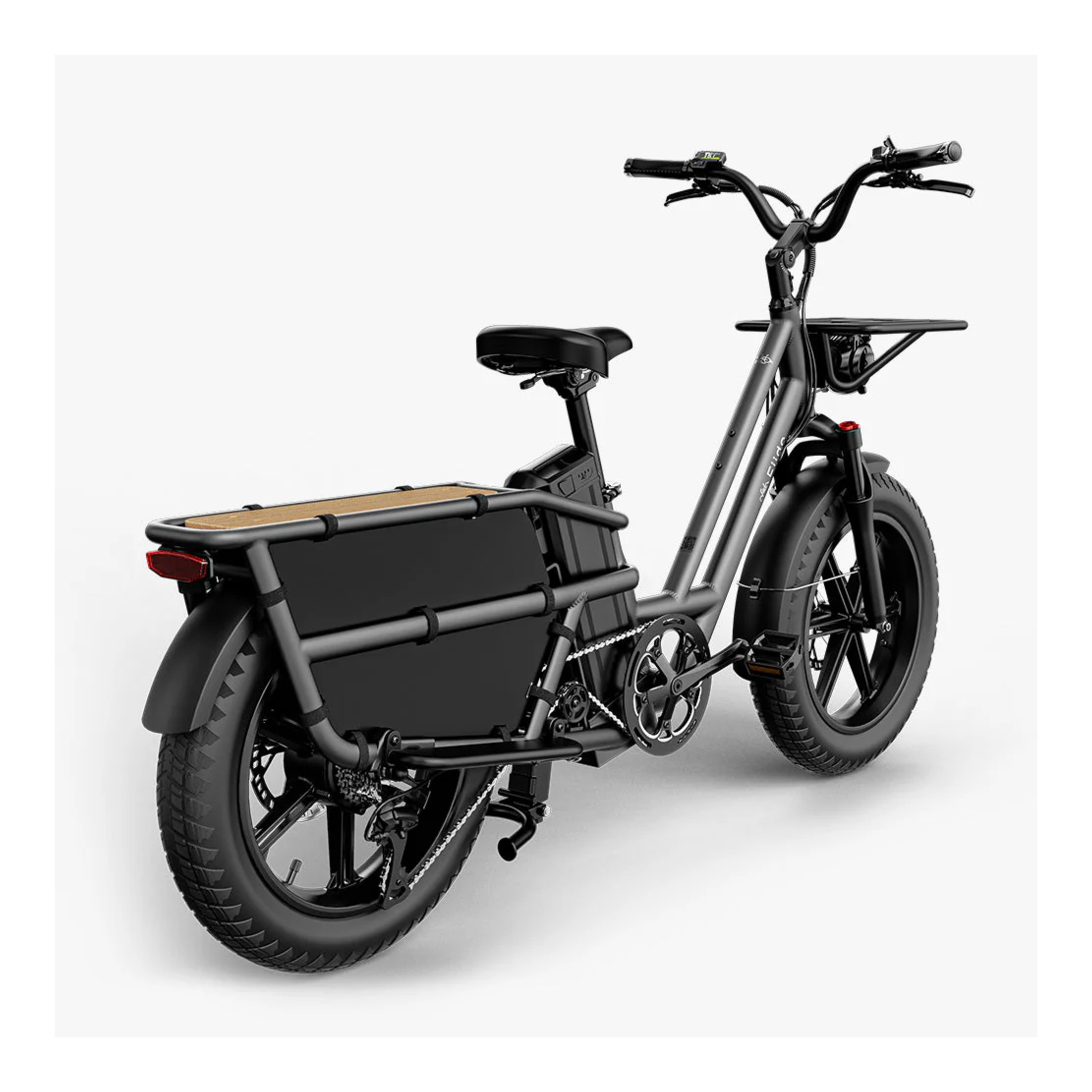 Fiido T2 2025 - Elektrische Longtail Bakfiets - Grijs - 20x4 inch - Accu 998.4Wh (48V) - 250 W (55Nm) Mivice Motor - Shimano 7 Versnellingen - Hydraulische Remmen - AE-trading