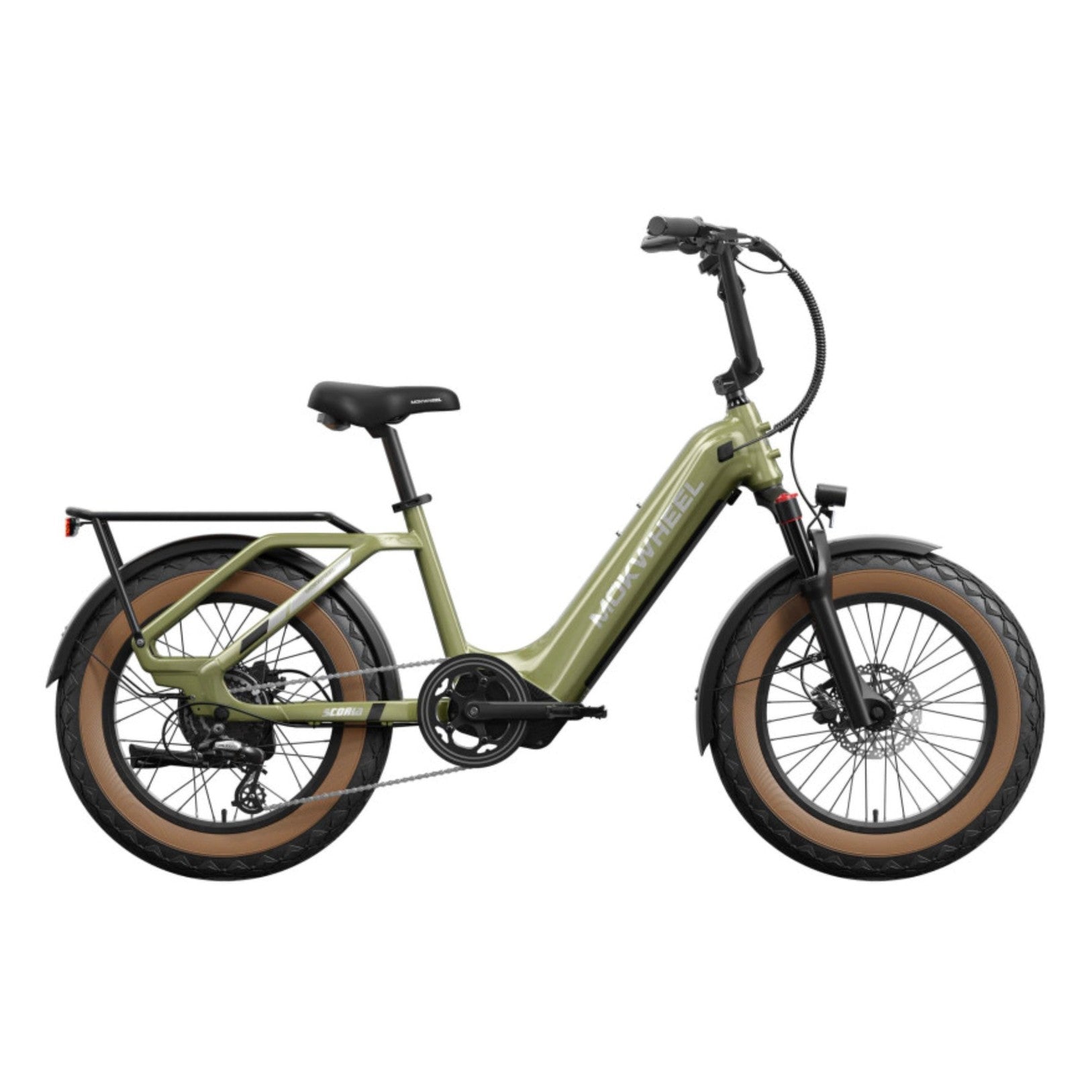 Mokwheel Scoria 2.0 – Groen – Elektrische Mini Mountainbike Fatbike – 250W motor – 720Wh/940Wh accu – Hydraulische schijfremmen – Shimano 7-speed