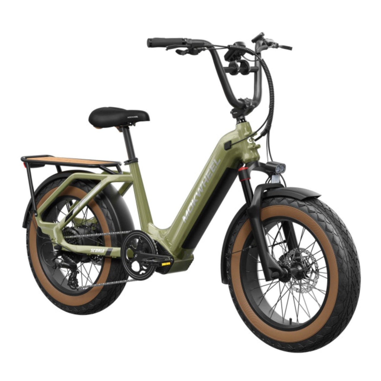 Mokwheel Scoria 2.0 – Groen – Elektrische Mini Mountainbike Fatbike – 250W motor – 720Wh/940Wh accu – Hydraulische schijfremmen – Shimano 7-speed