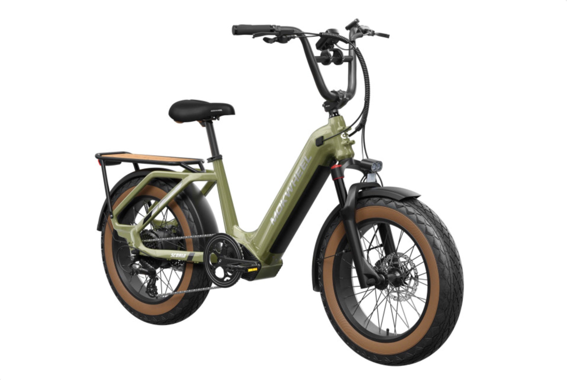 Mokwheel Scoria 2.0 – Groen – Elektrische Mini Mountainbike Fatbike – 250W motor – 720Wh/940Wh accu – Hydraulische schijfremmen – Shimano 7-speed
