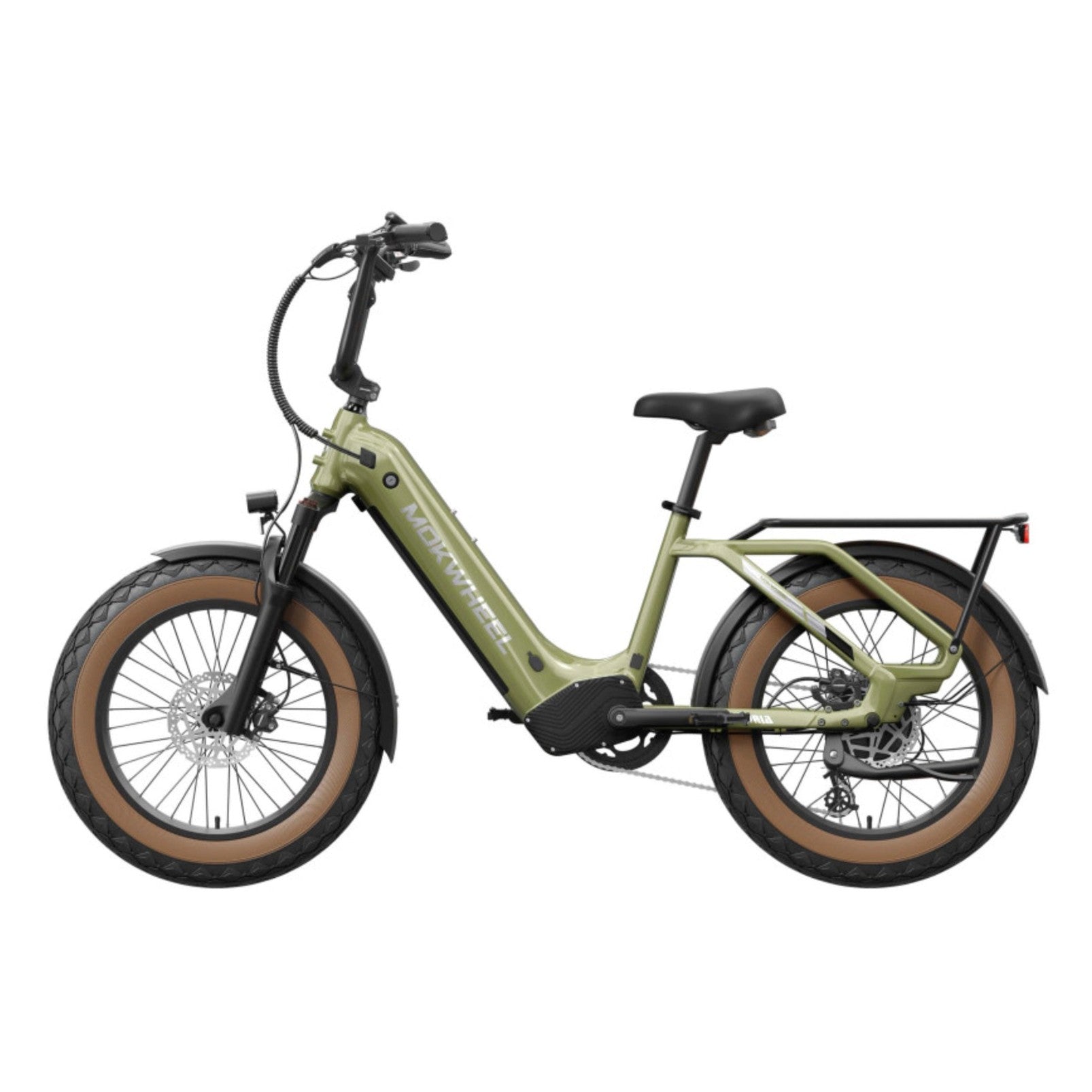 Mokwheel Scoria 2.0 – Groen – Elektrische Mini Mountainbike Fatbike – 250W motor – 720Wh/940Wh accu – Hydraulische schijfremmen – Shimano 7-speed