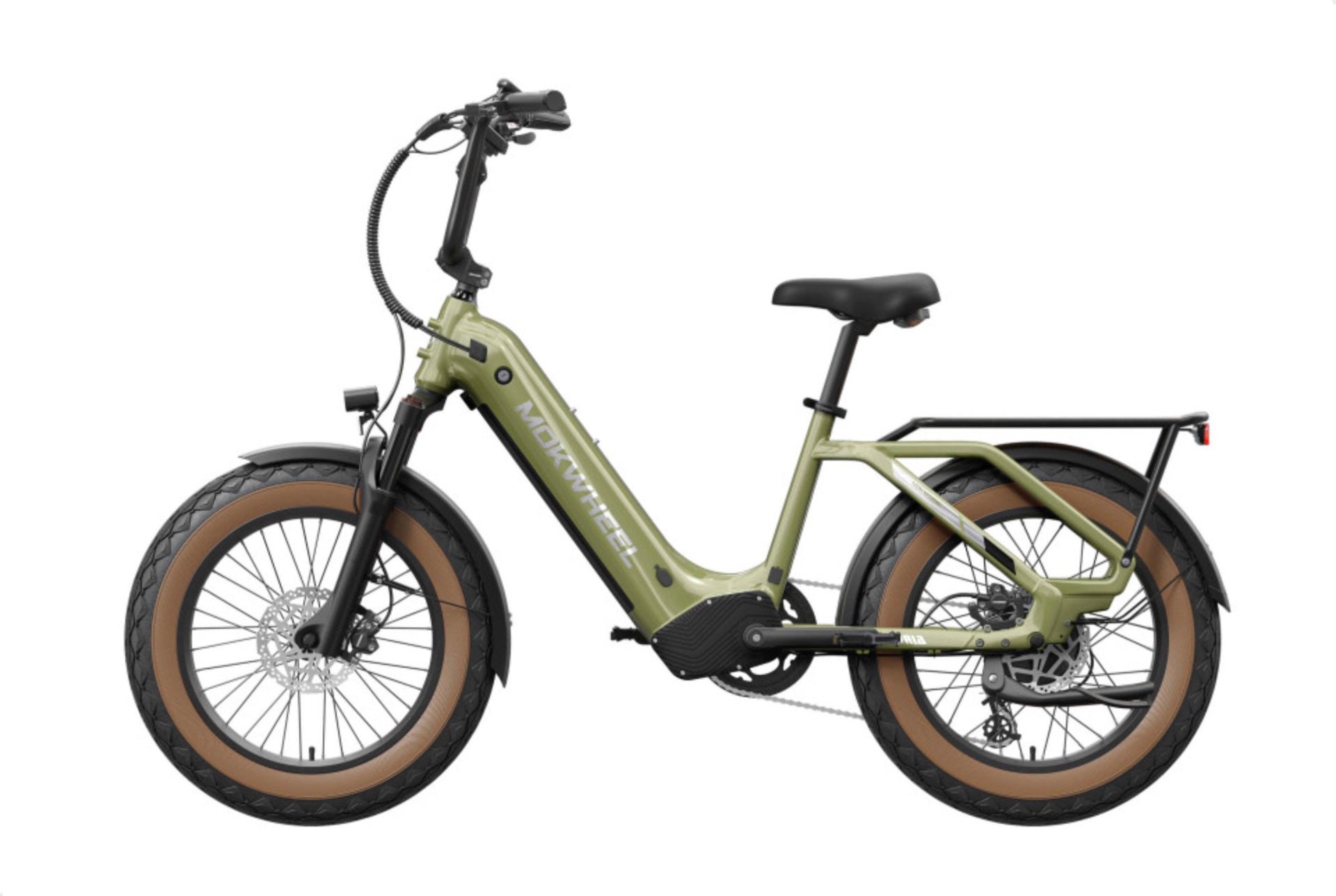 Mokwheel Scoria 2.0 – Groen – Elektrische Mini Mountainbike Fatbike – 250W motor – 720Wh/940Wh accu – Hydraulische schijfremmen – Shimano 7-speed