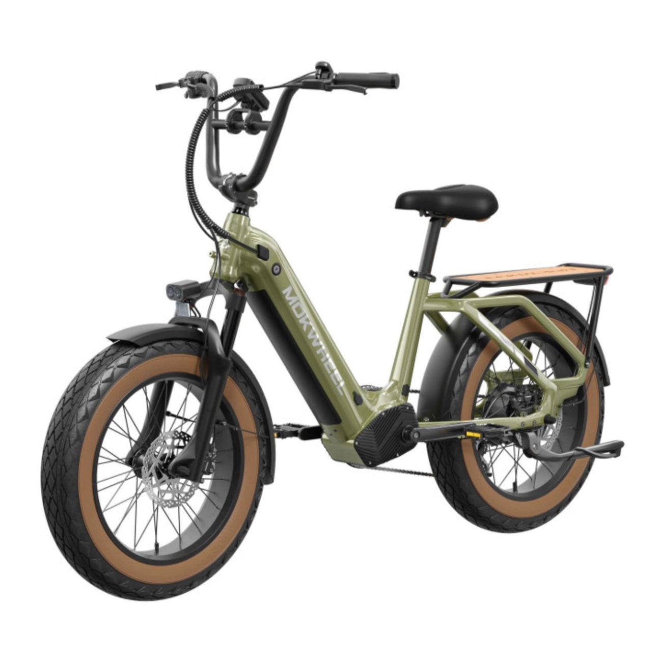 Mokwheel Scoria 2.0 – Groen – Elektrische Mini Mountainbike Fatbike – 250W motor – 720Wh/940Wh accu – Hydraulische schijfremmen – Shimano 7-speed