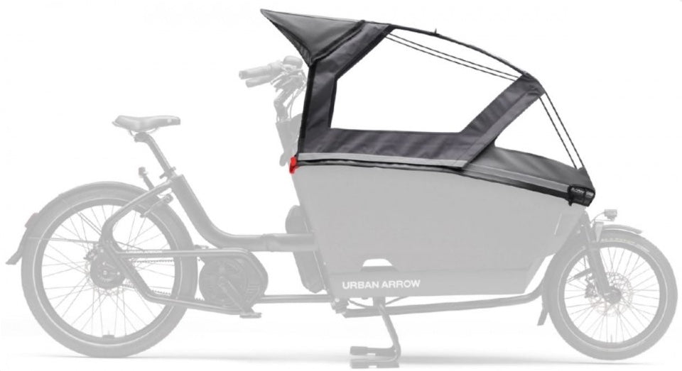 Urban Arrow Family Cargo Line 85Nm – Zwart – Elektrische Bakfiets – Enviolo Automatiq – 500Wh – Incl. Regenhuif & Extra Zitbankje - AE-trading