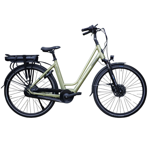 Freebike Manhattan 2.1 Elektrische Fiets - Olijfgroen - Dames 51cm - AE-trading