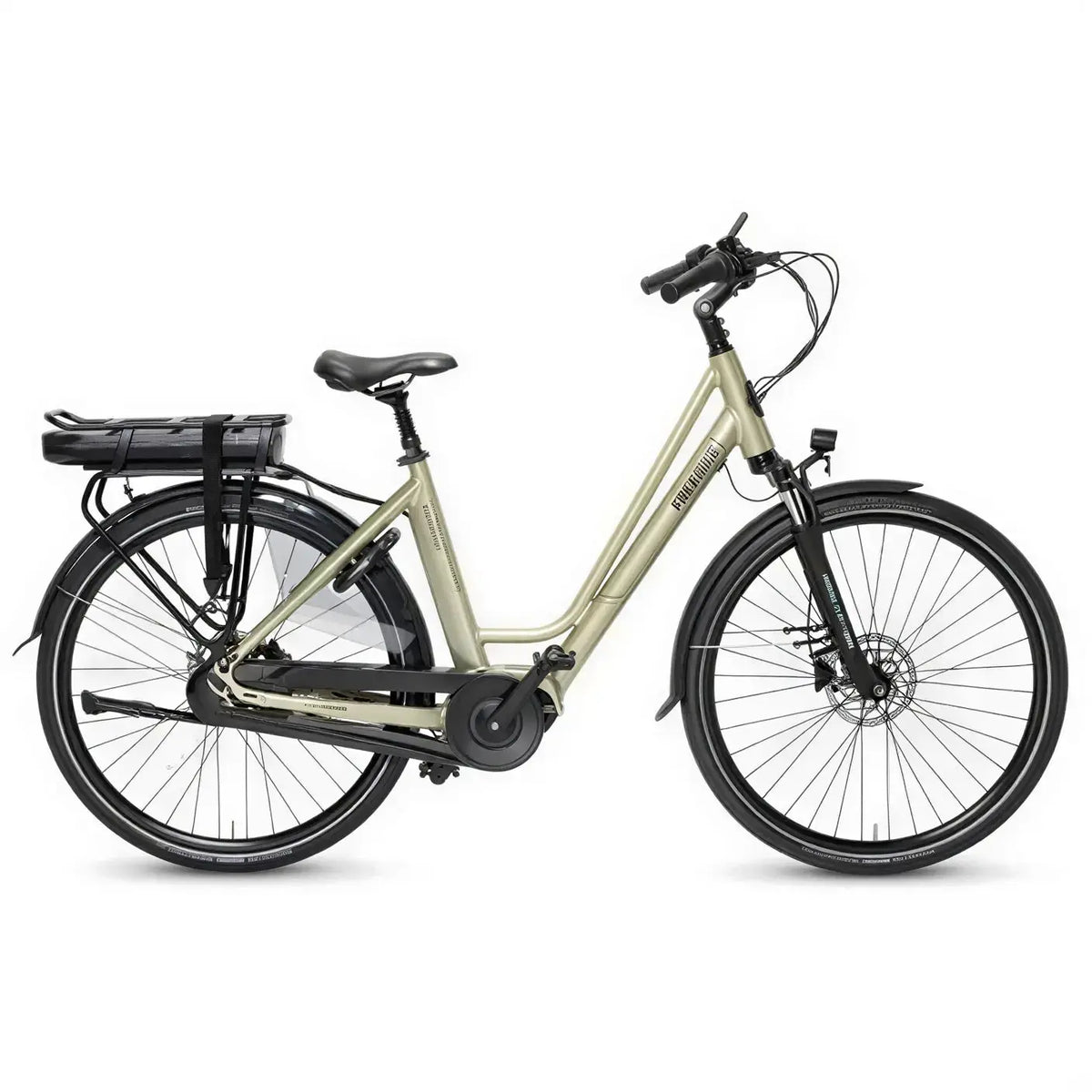 Freebike Manhattan 2.1 Elektrische Fiets - Olijfgroen - Dames 56cm - AE-trading
