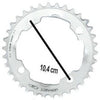 Gebhardt kettingblad 42t 4 gaats 9sp zilver - AE-trading
