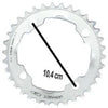 Gebhardt kettingblad 44t 4 gaats 9sp zilver - AE-trading