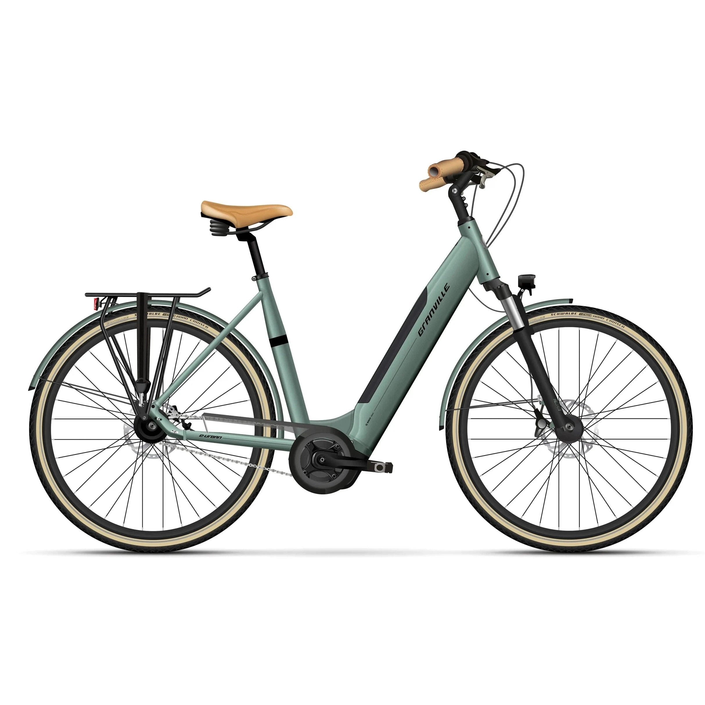 Granville E-Urban N4 - Wave XL (55cm) - Metallic Grey Green - 400Wh - AE-trading