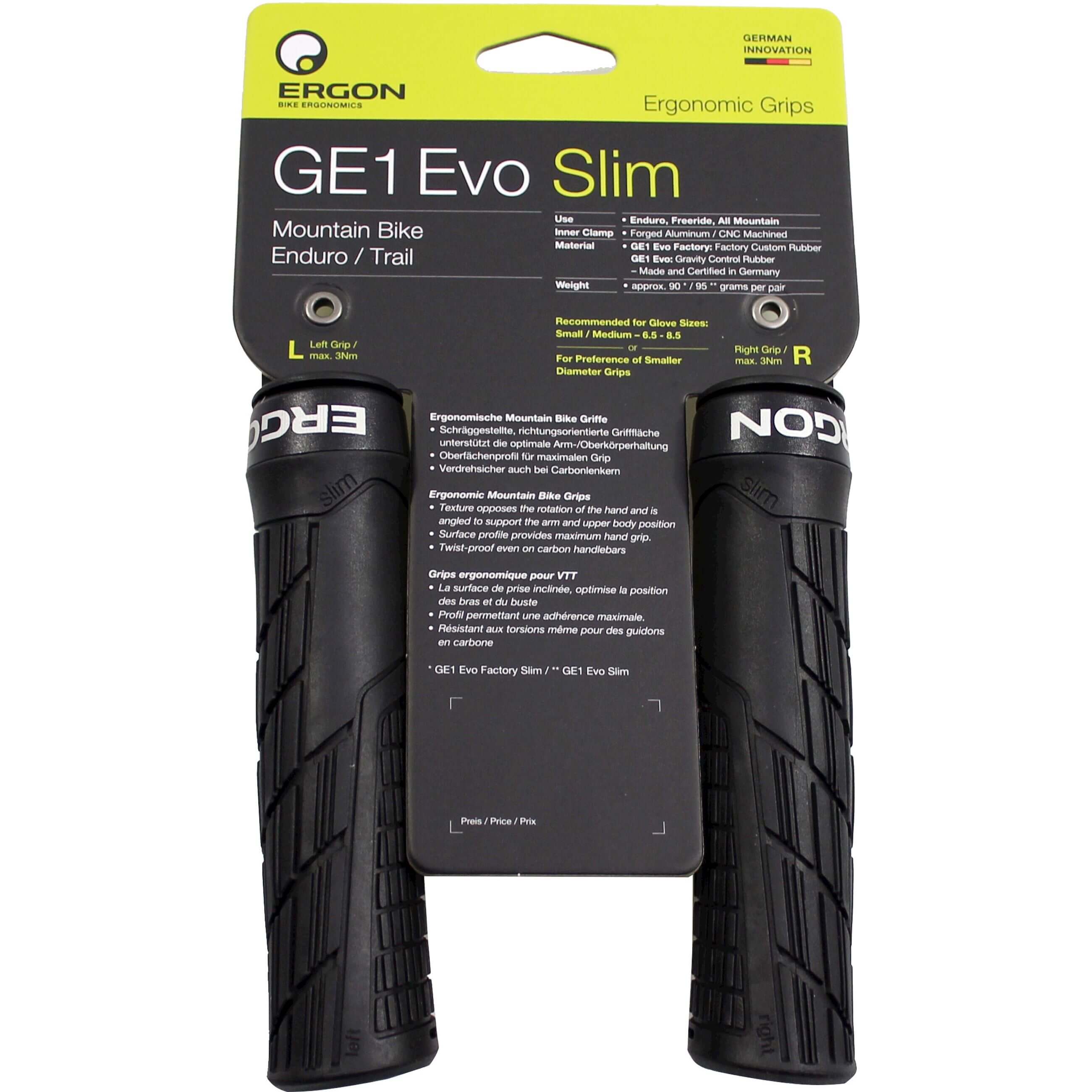 Ergon handvatten GE1 Evo slim zwart - AE-trading