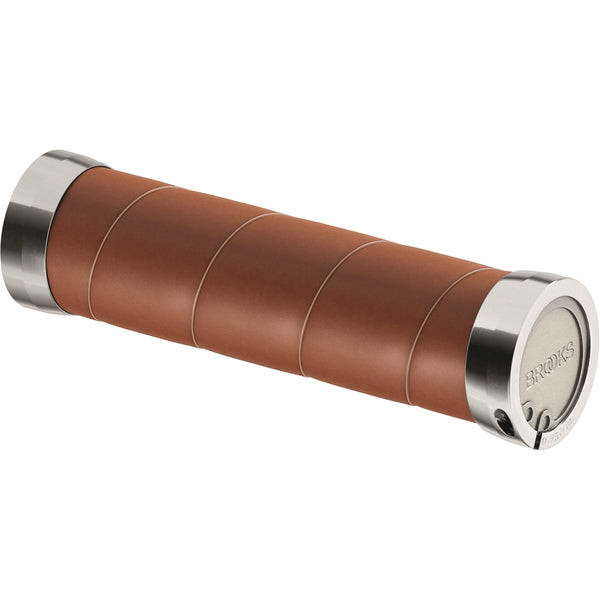 Brooks handvatten Slender Leather grips 100/130mm honey - AE-trading