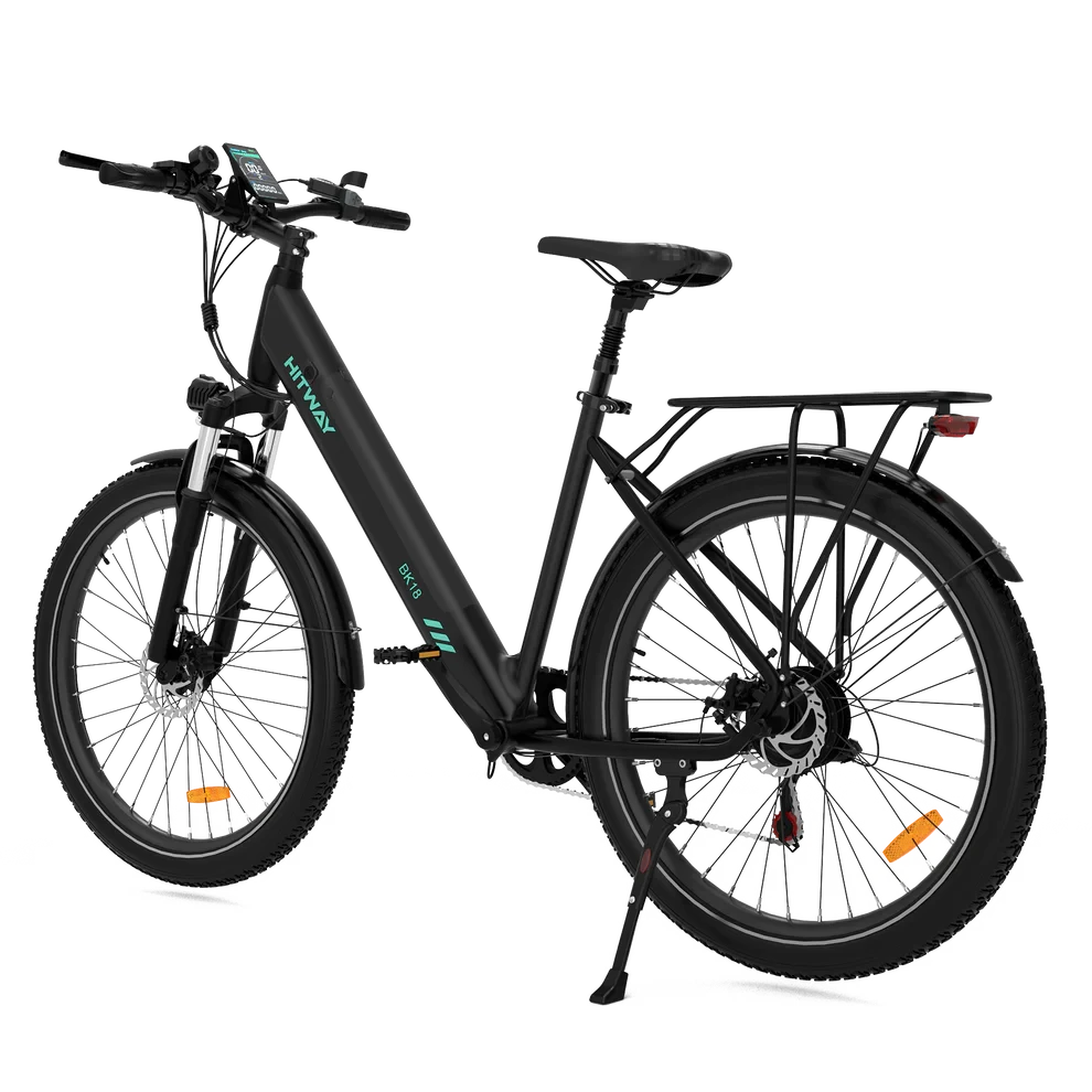 Hitway BK18 Elektrische Fiets 27,5 Inch 2.8" E-bike Zwart AE-trading