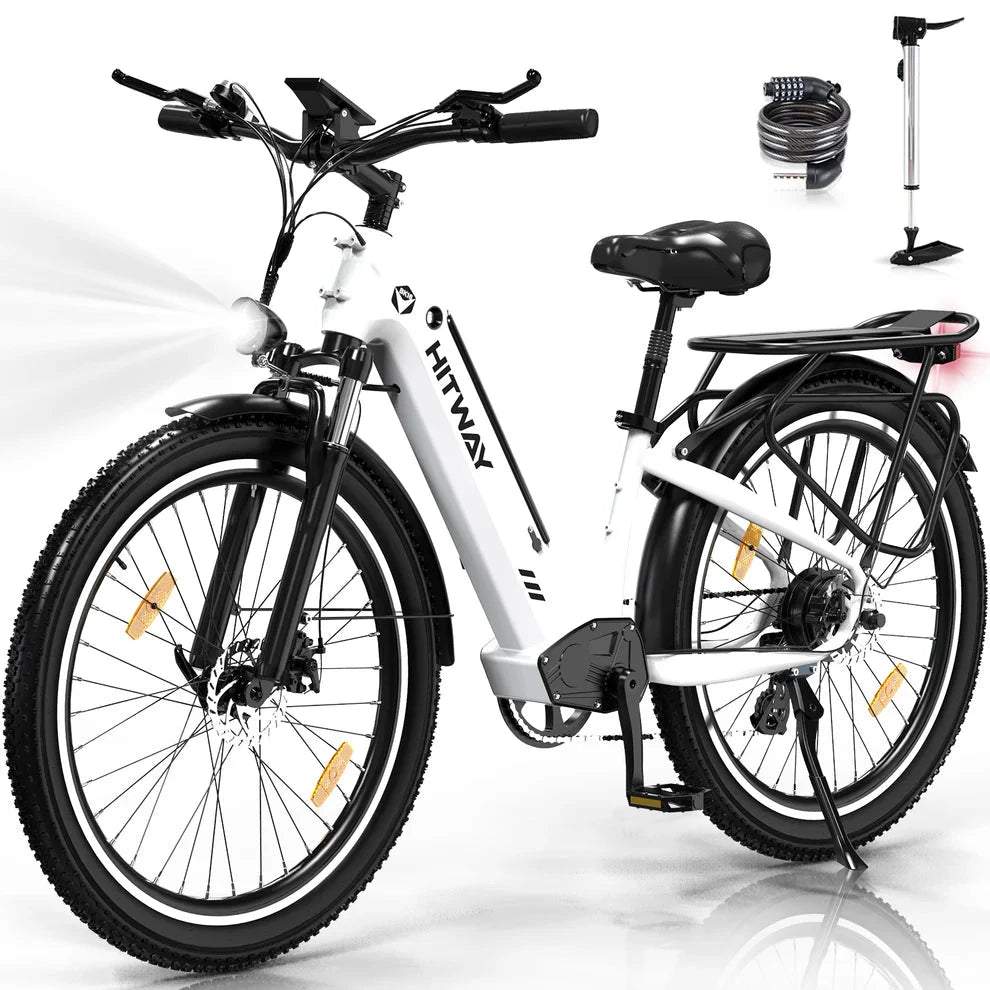 Hitway BK16 Elektrische Fiets 26 Inch 3.0 E-bike 48V 18Ah Wit - AE-trading