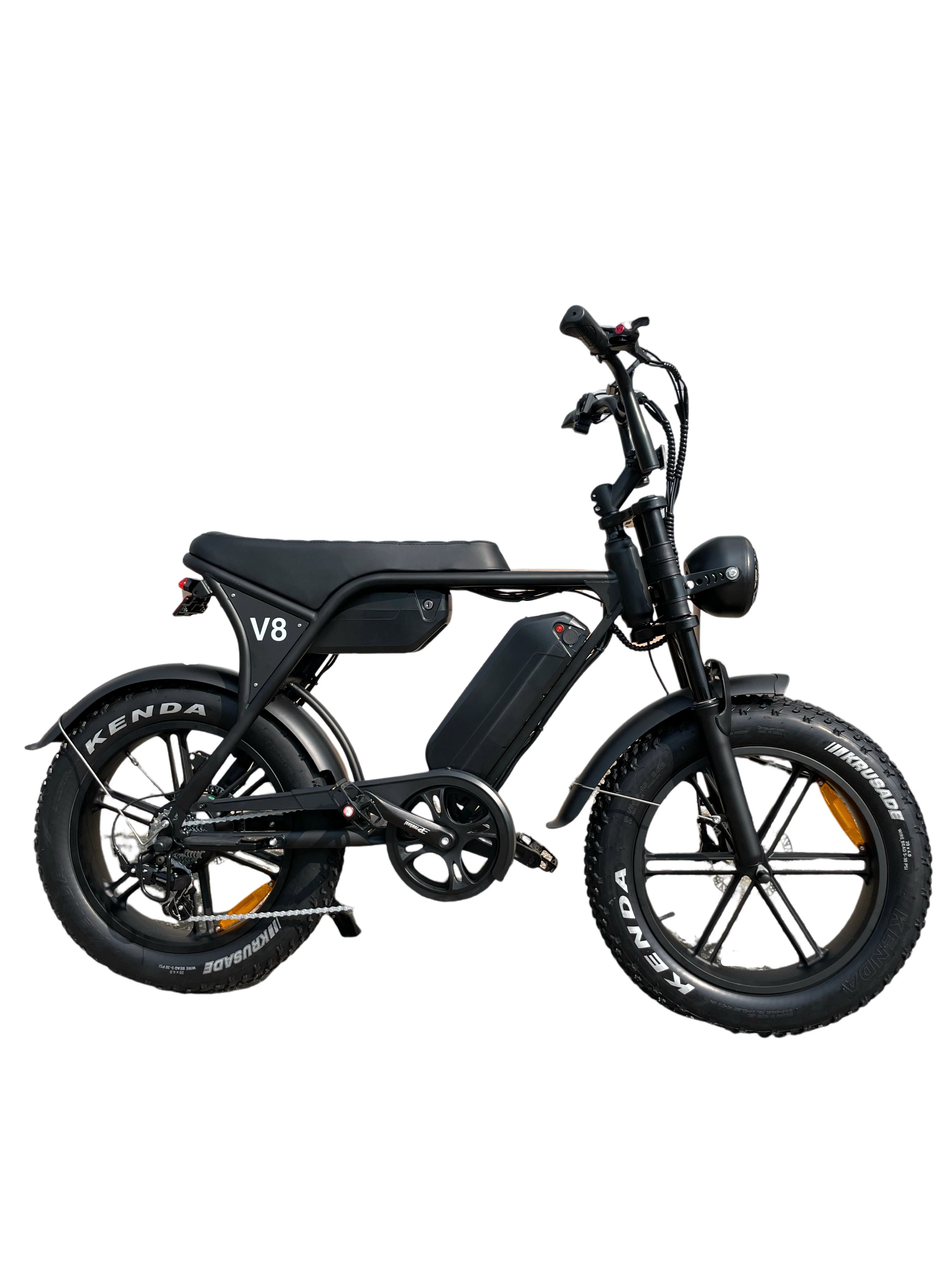 Ouxi V8 Max 3.0 2024 Dubbele Accu Fatbike 250W 25Km/Uur Zwart Fatbike