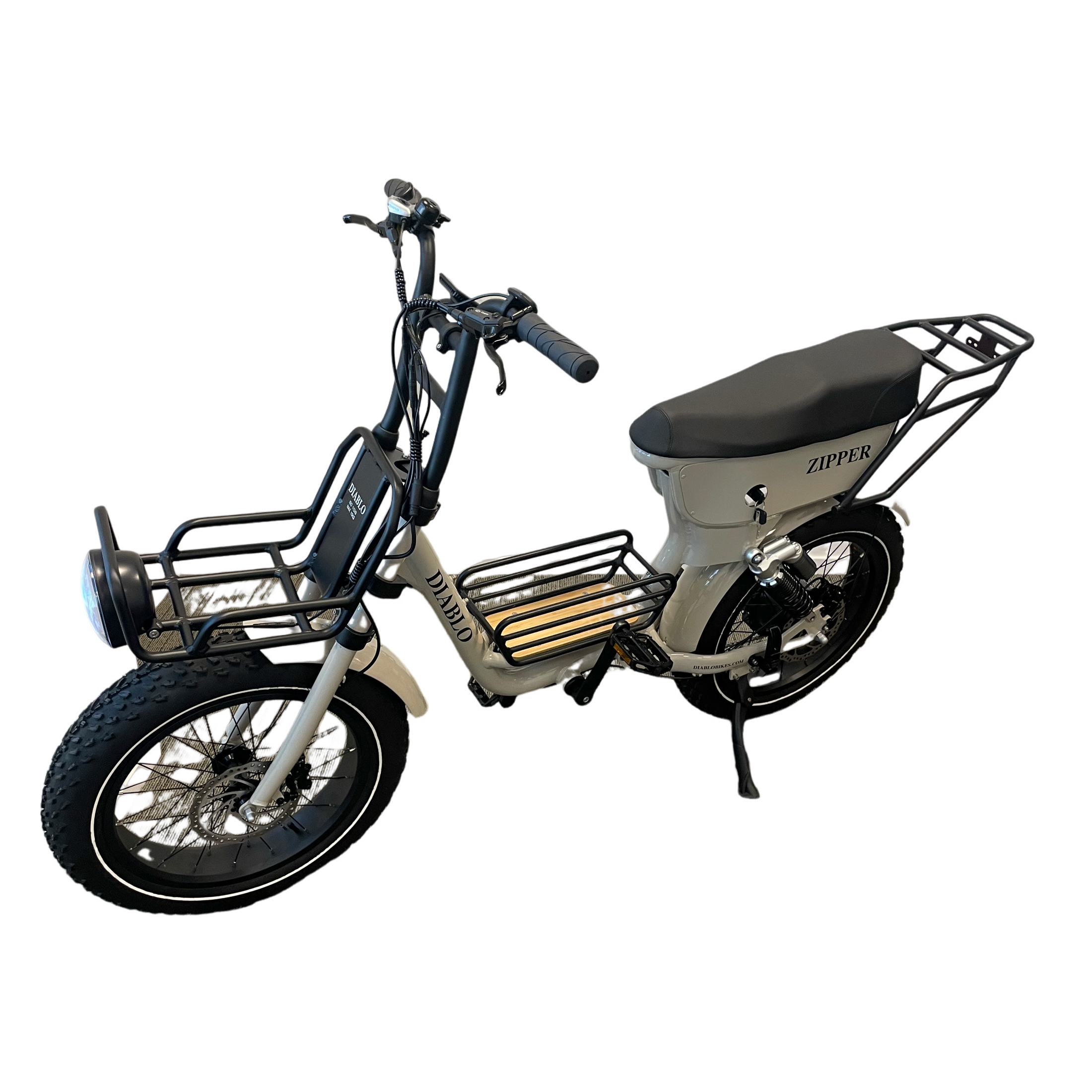 Diablo Zipper Fatbike 7SP Shimano versnellingen met achtervering - Fashion Grey - AE-trading
