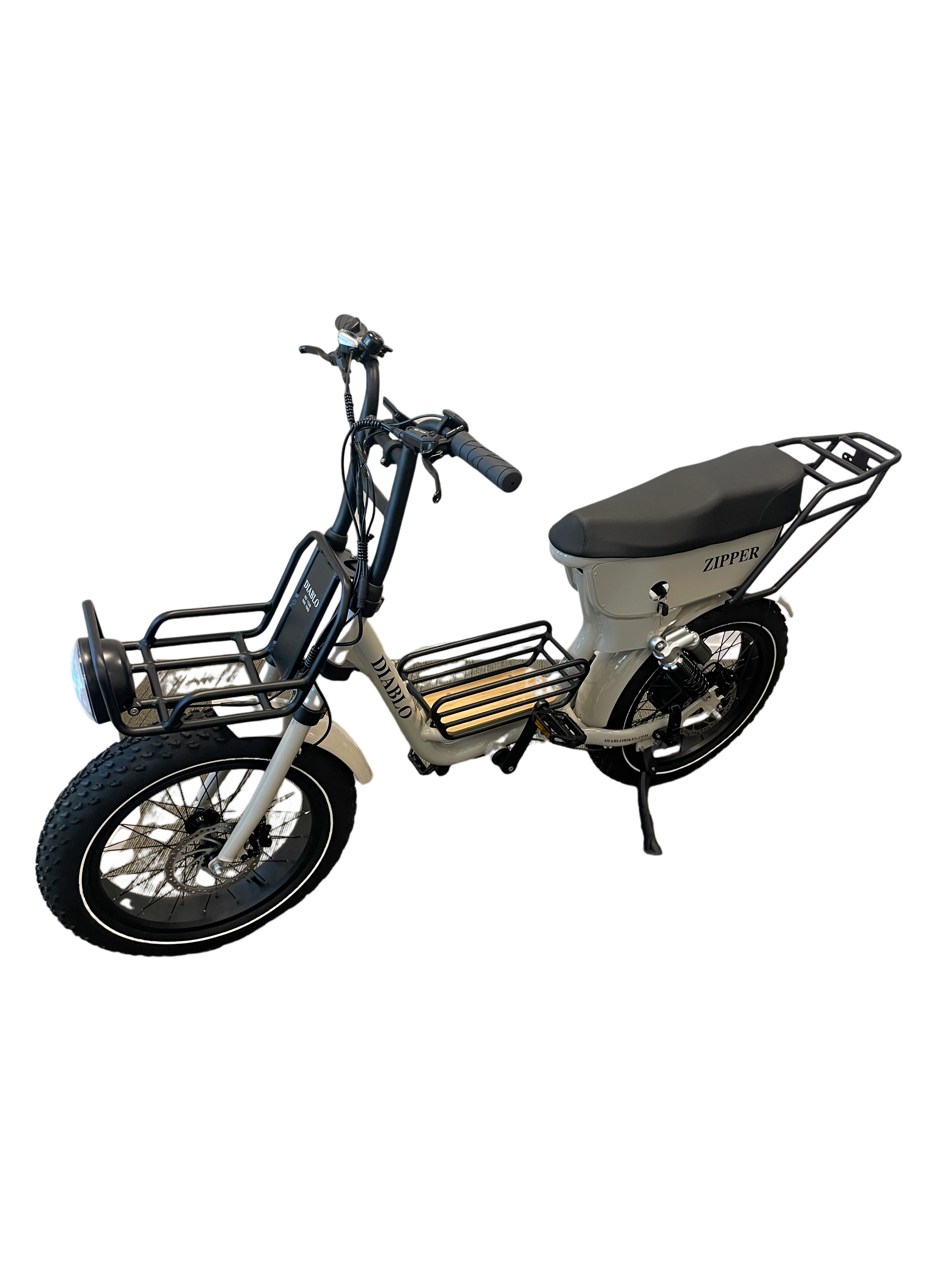 Diablo Zipper Fatbike 7SP Shimano versnellingen met achtervering - Fashion Grey - AE-trading