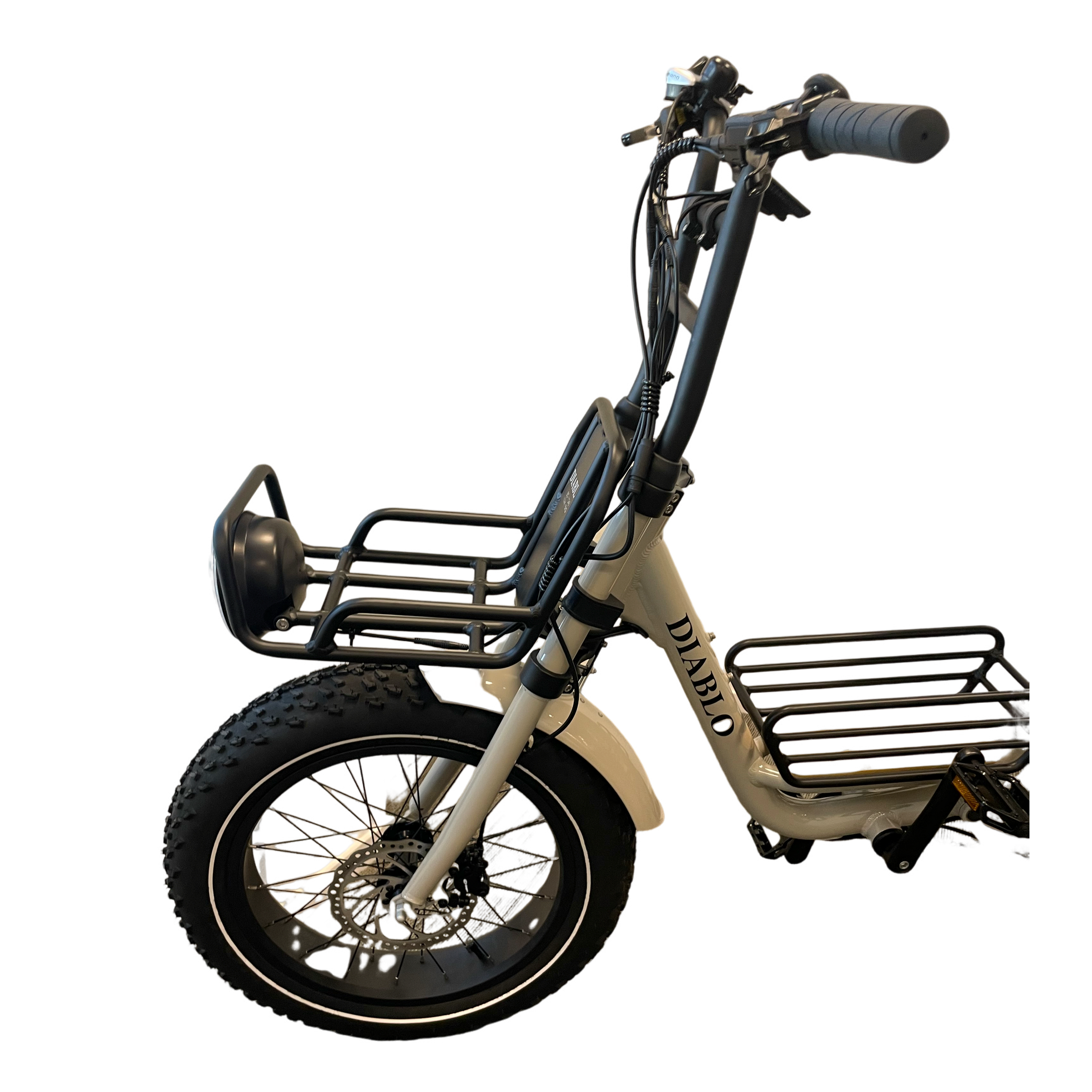 Diablo Zipper Fatbike 7SP Shimano versnellingen met achtervering - Fashion Grey - AE-trading